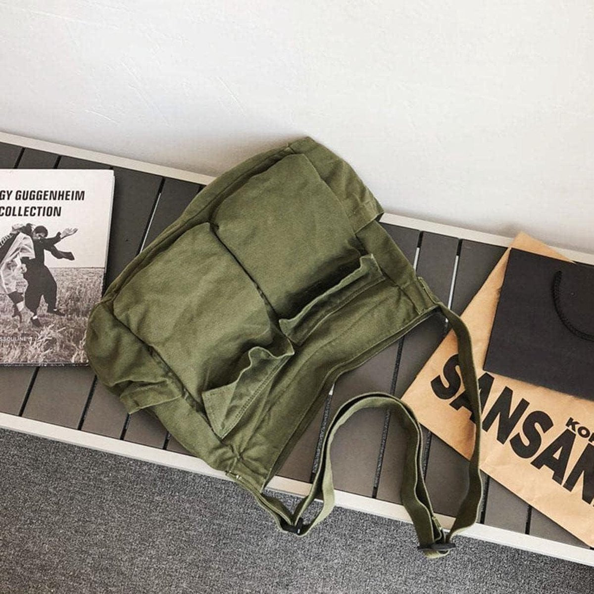 Zuurkoolpot - Fermentatiepot - Zuurkoolvat 6 liter (grijs/klassiek) meCanvas Messenger Bag Hobo Crossbody Tas met Grote Capaciteit - Casual Tassen Schoudertas voor Dames en Heren - Praktische Schoudertas met Meerdere Zakken.t 2 verzwaringsstenen (Copy)