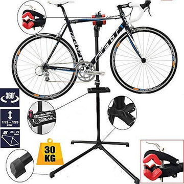 Reparatie Montagestandaard Fiets - 360° Draaibaar - Gereedschapsbak - Fiets Reparatie - Montagesteun - Racefiets - Mtb