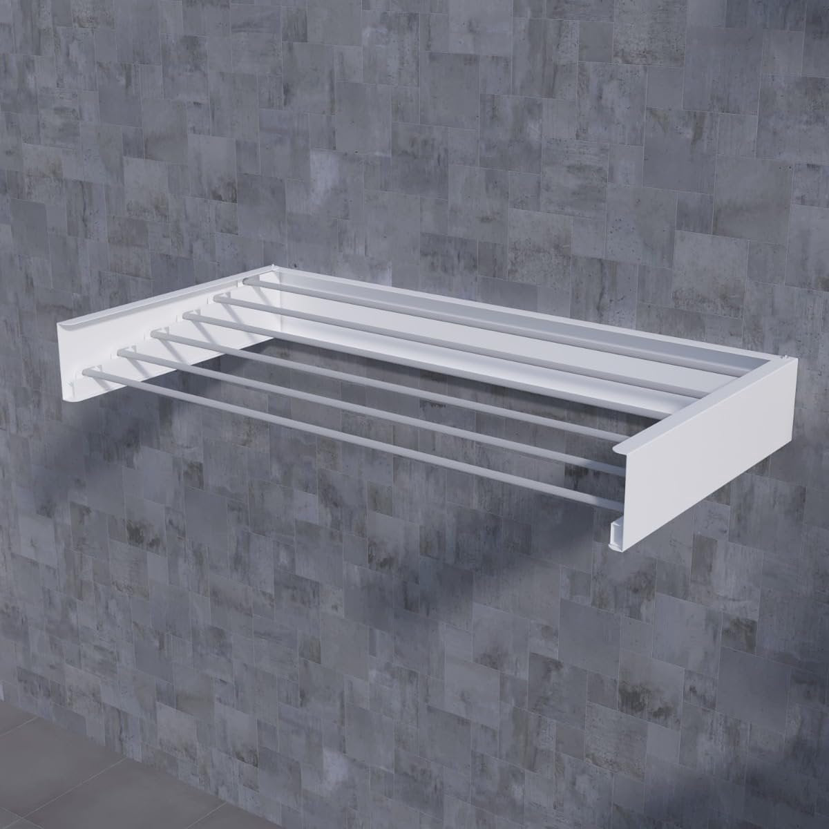 Droogrek, wandmontage, wasdroger, ruimte 70 cm lengte, uittrekbaar, wanddroogrek, opvouwbaar, droogrek aan de muur, voor buiten of binnen