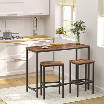 Statafel - Bartafel Keuken - Staantafel - Keukeneiland - Partytafel - Barmeubel - Voor Binnen & Buiten - 120x48x90 cm - Zwart