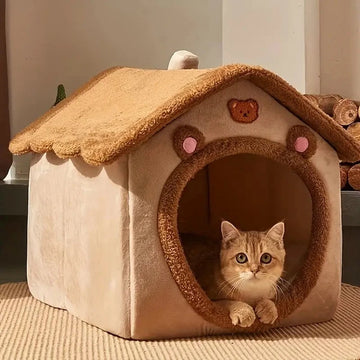 Opvouwbaar Waterdicht Kattenhuis - voor Buiten - Comfortabel Nest voor Kleine Honden, Kittens en Puppy's