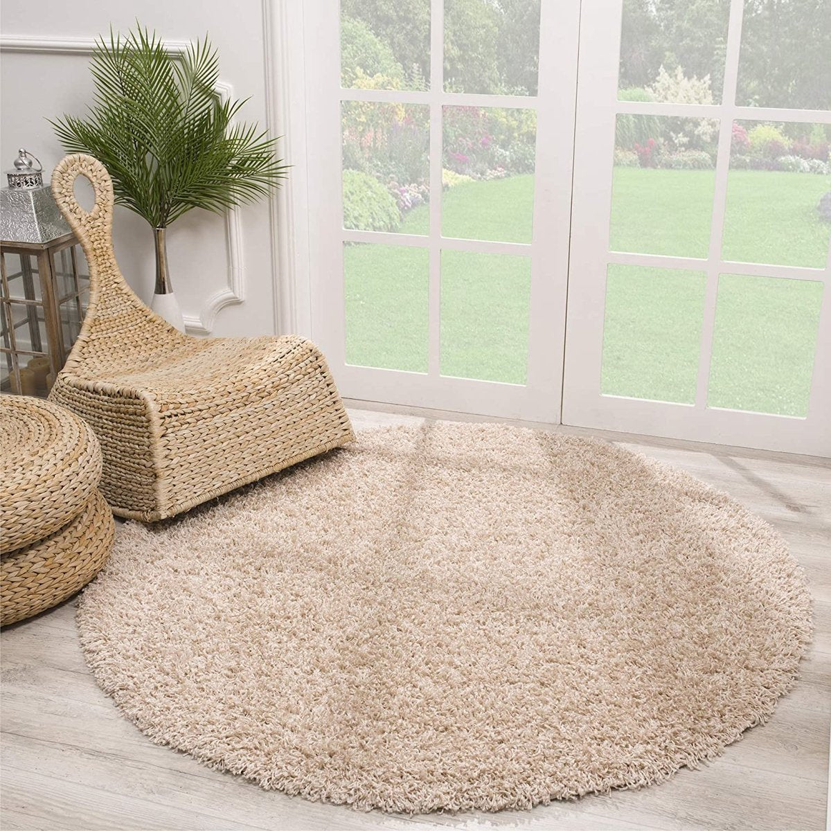 Loca Shaggy Vloerkleed Beige - 240 CM - Vloerkleed Hoogpolig - Tapijt Woonkamer, Slaapkamer