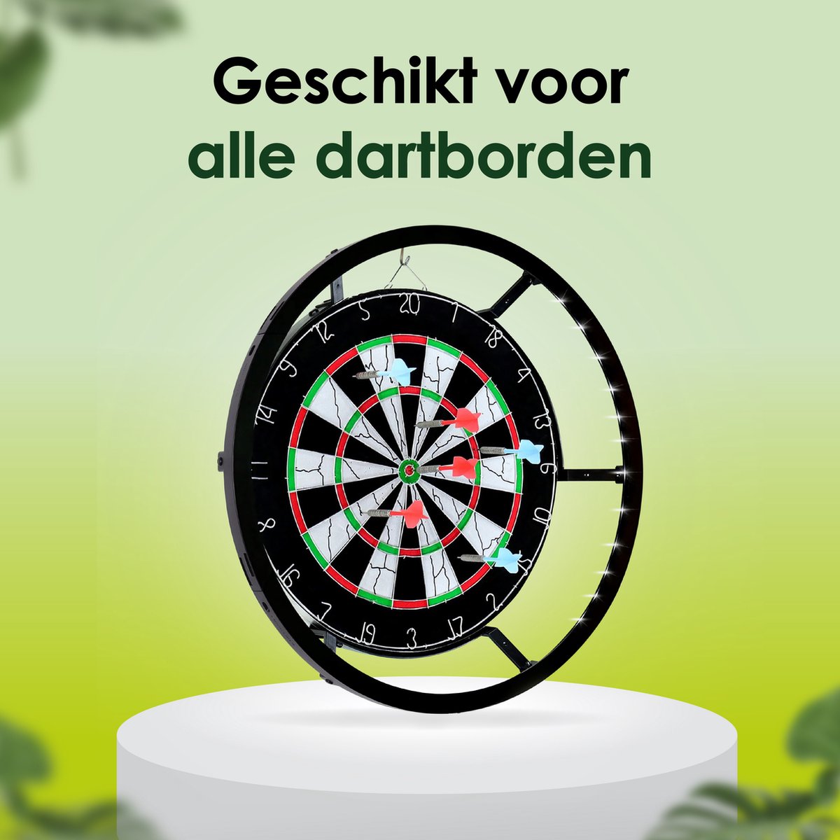 Dartbord Verlichting inclusief Dartcase voor Dartpijlen - Dartbord Surround Ring - Dartbord licht - Dartbord Verlichting Voordeelpakket