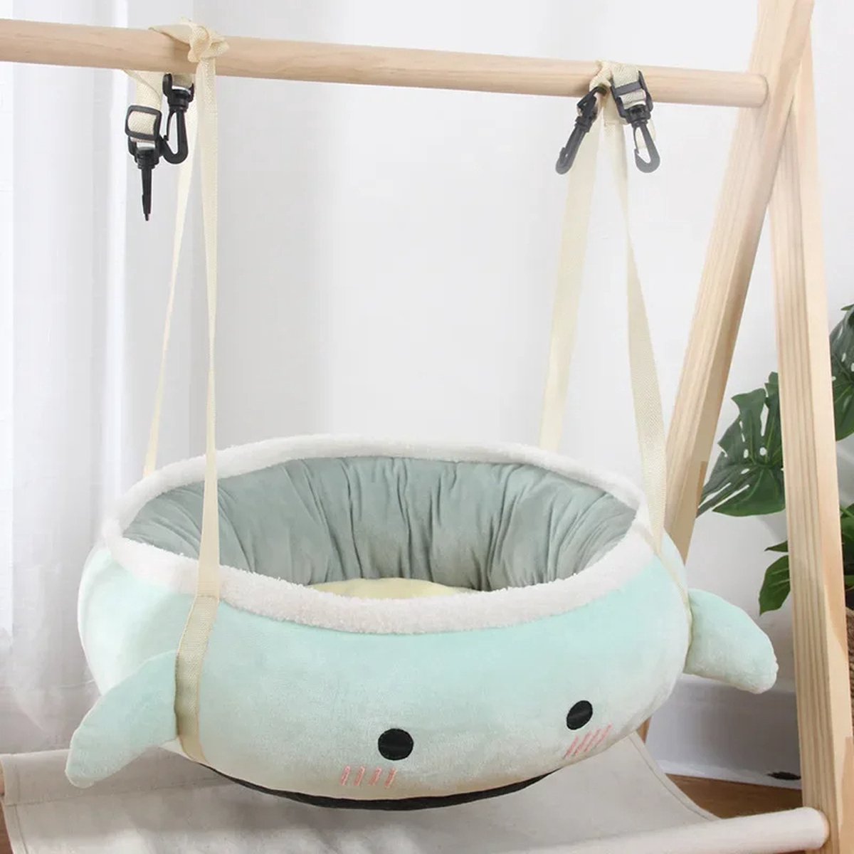 Hangende Kattenhammock - Warme Pluche PP Katoen Bed voor Katten en Honden, Multi-functioneel, M-40x40cm - Kattenbed, Huisdier Hammock, Warm Kattenhuis