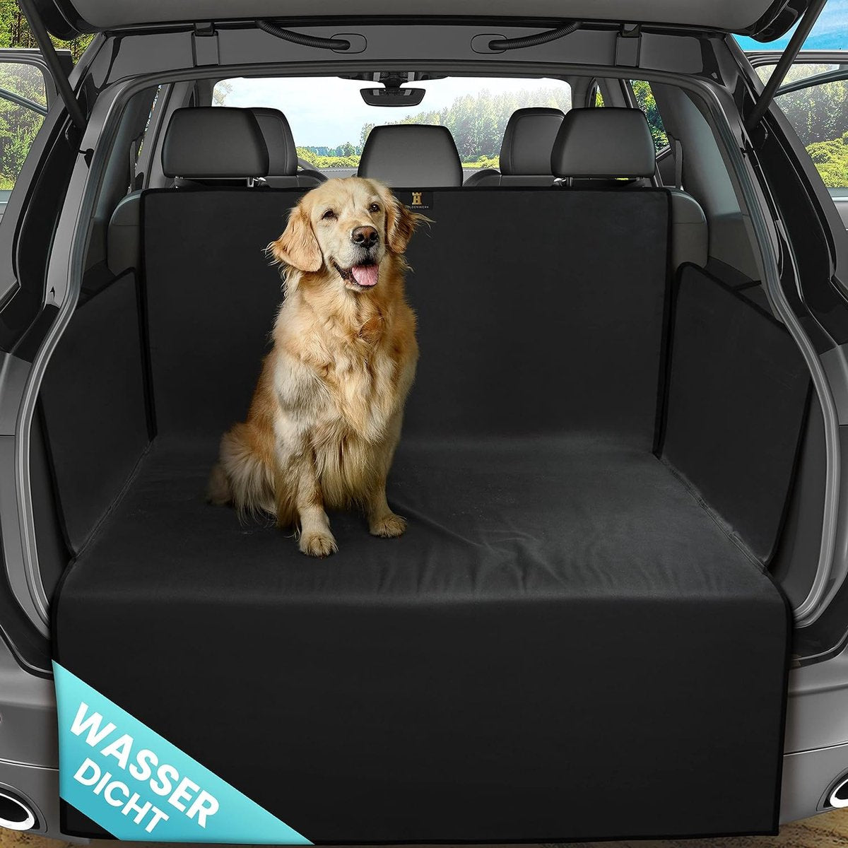 Kofferbak Beschermhoes - Waterdicht & Krasbestendig - Hondendeken Auto voor Hond - Hoes met Bumperbescherming - Incl. Praktisch Zakje - Zwart
