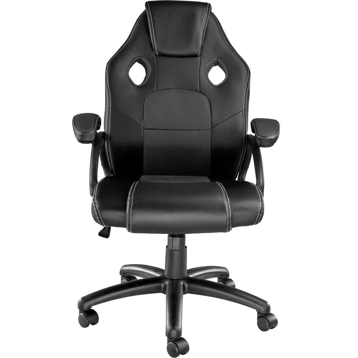 tectake® - bureaustoel gamingchair - luxe burostoel kantoorstoel - racingstoel burostoel gamestoel Mike - zwart/zwart