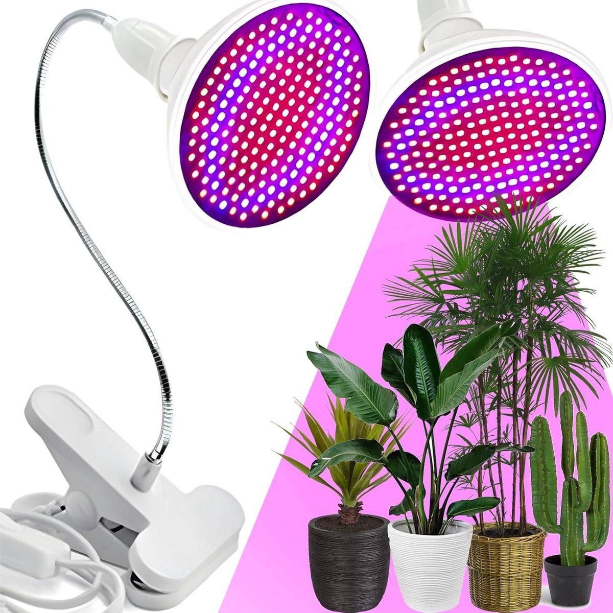 Green Harmony Plantlamp LED Plant Lamp 20W 200 LED-clip kamerplanten tuinieren bonsai groenten-plantenlicht kweeklamp vol spectrumplantlicht 360 ° verstelbare groeilamp Kweeklamp