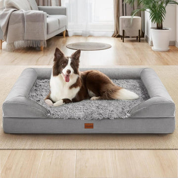 Orthopedisch Hondenbed van Dik Schuim Waterdicht - Afneembare Wasbare Huisdierbedhoes voor Grote Middelgrote Kleine en Senior Honden - Comfortabel en Duurzaam fluffy dog bed