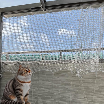 Net kattennet voor balkon met valbeveiliging, veiligheidsnet, raambescherming en veelzijdig klimnet