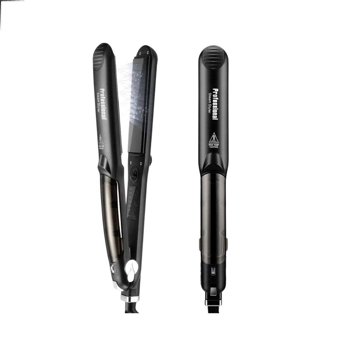 P&P Goods® Steampod - Stijltang - Haarverzorging - Stoomstijltang - Met LED Verlichting - Krultang - Zwart