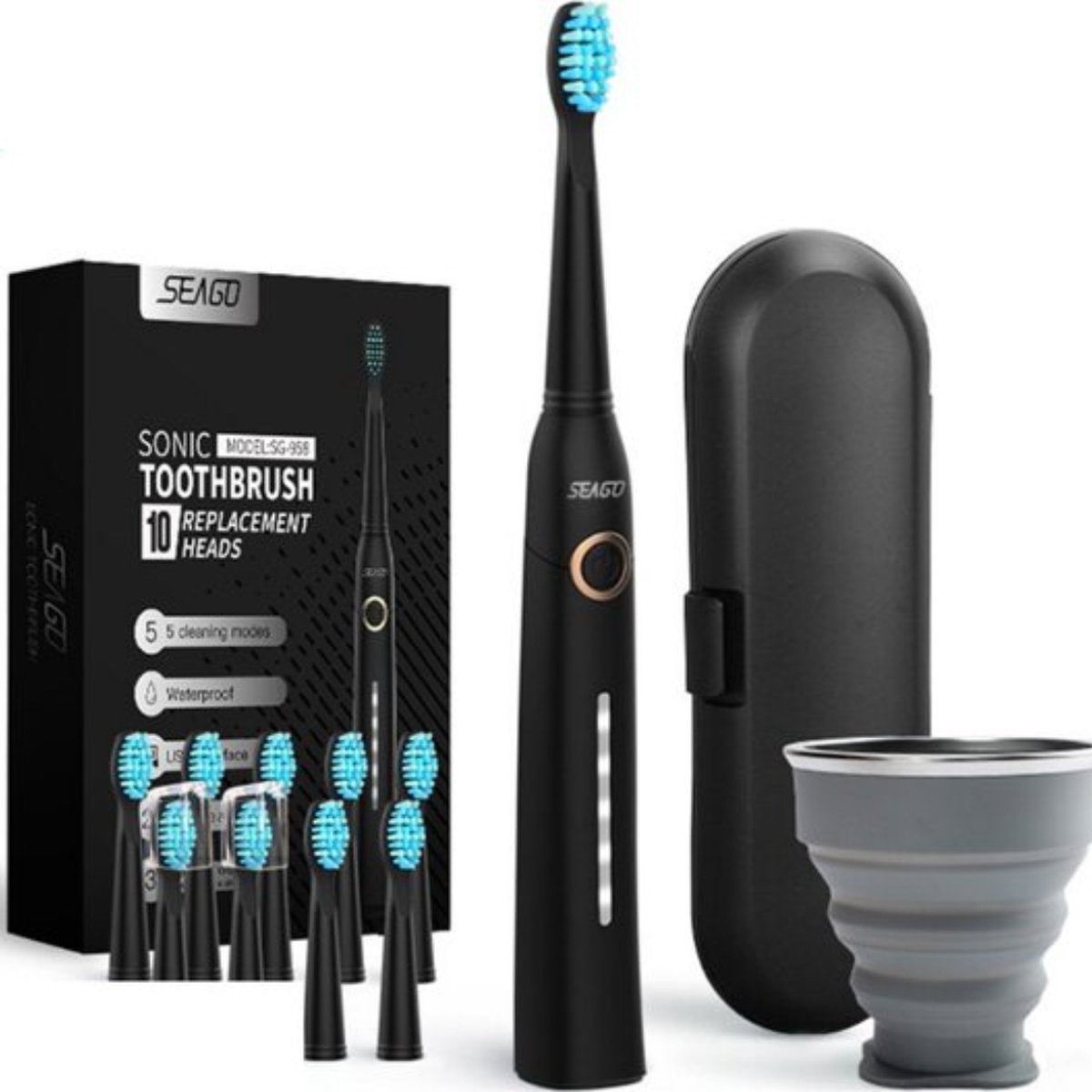 Elektrische Tandenborstel - Electric Toothbrush - Sonische Tandenborstel - Inclusief 8 Opzetborstels