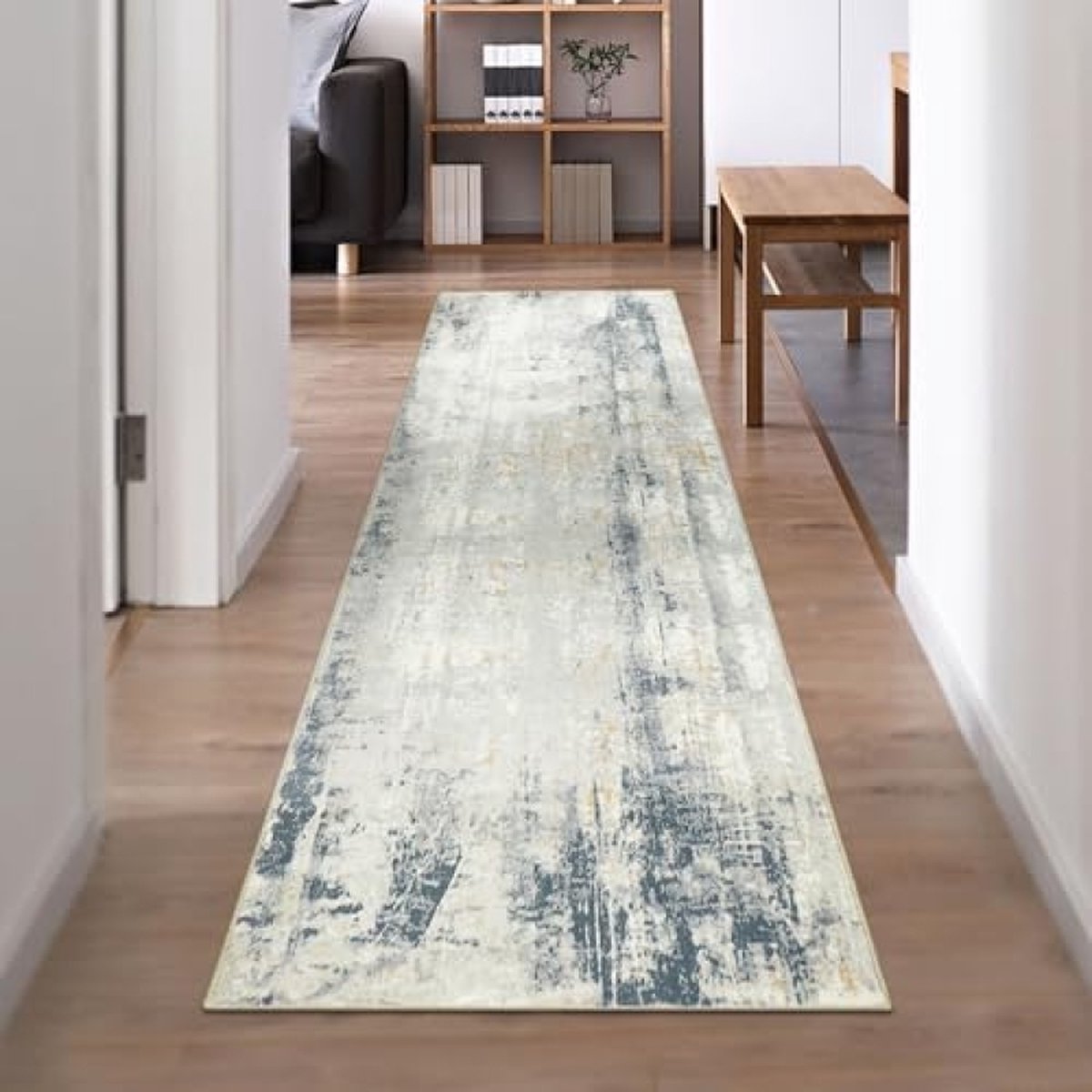 Tapijtlopers voor gangen, antislip halllopers, vloerkleden, lange gangtapijt, keukentapijtloper, wasbaar tapijt, vloermat voor hal, entree, keuken, wasruimte, woonkamer