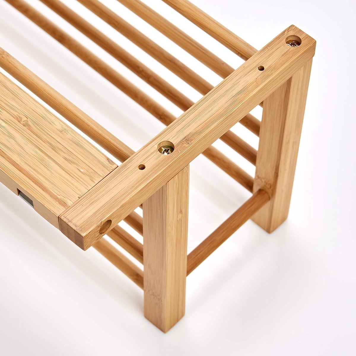 Wandkapstok van bamboe 60 x 24 x 24 cm - HTML content nodig kapstok hangend met plank