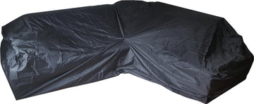 Hoes Tuinmeubelen - Loungesethoes L-vorm - 260x260x100x70 cm - Zwart