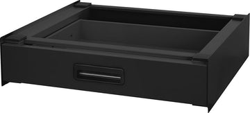 Universeel Stapelkit Wasmachine Droger Met Lade Zwart 60,5x54x15 - Tussenstuk Wasmachine Droger Voor Een Nette Wasruimte