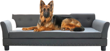 Rakmishop - Luxe Hondenbank - Max 100kg - Hondenbank - Hondensofa - Hondenbank voor grote honden - 120x74x40cm - Maat XL - Grijs