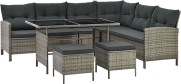 Polyrotan Loungeset - Manacor - Grijs