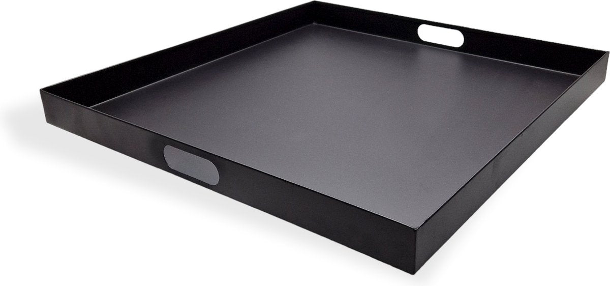 Metalen Dienblad - Zwart - Vierkant - 60 x 60cm - Stevig dienblad