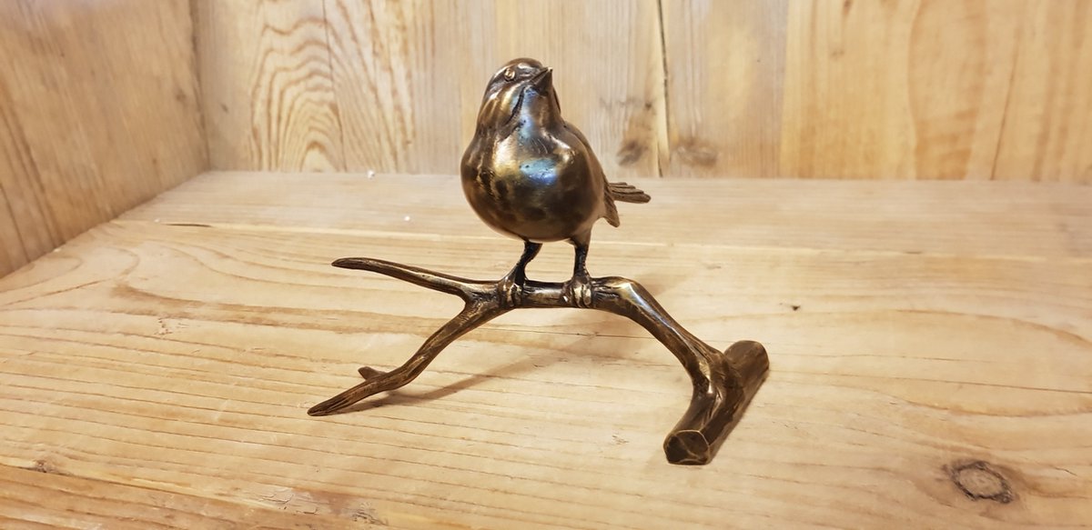 Bronzen Mus Op Tak | Bronzen Beelden | Bronzen Dierenbeelden | 1 Jaar Garantie