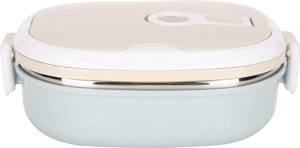 Thermische Bento-lunchbox met roestvrijstalen thermische isolatie, enkellaags 900 ml voedselcontainers voor kinderen, volwassenen, studenten, kinderen, houdt voedsel warm, geschikt voor werk, school, kantoor