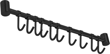Ophangrail voor de keuken van roestvrij staal - 10 beweegbare haken - 526 x 34 x 22 cm - keukenrailing-haakrail - keukengerei stang - bekerhouder muurhouder keukenstang