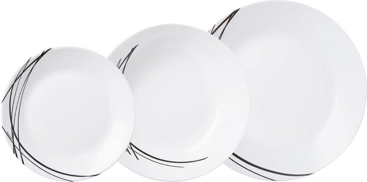 Domitille 18-delige Luminarc tafelservies opaal - Koopgids en Review borden set