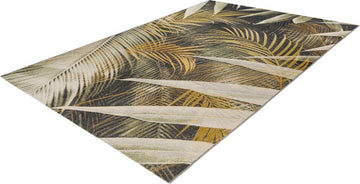 Lalee Summer - Vloerkleed - Out- indoor- Buitengebruik - Flatwave - tuin -blad kleed - strand Tapijt - rotsen karpet - 120x170 cm- groen beige\