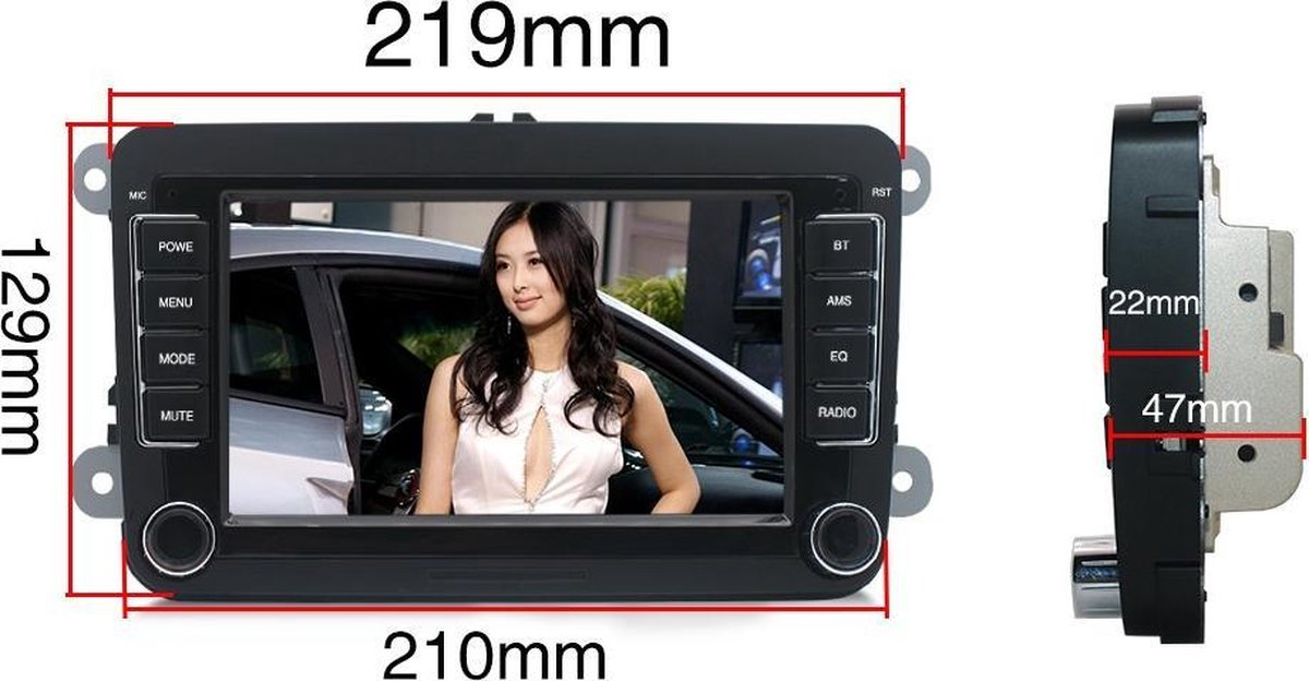 Auto Radio 510RNS Android Volkswagen Polo Golf / Seat /Skoda Bluetooth Navigatie maps Europa