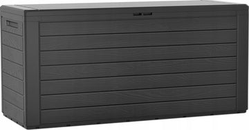 Prosperplast Kussenbox - hout patroon - 280 liter - 116 x 43,8 x 55 cm - kussen opbergbox