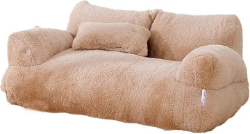 Luxe Kattenmand - Kattenbed - Kattensofa - Huisdier Bed Voor Kleine Middelgrote Honden Katten - Comfortabele Pluche - 55x38x18cm - Kaki