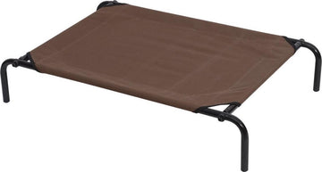Hondenbed - Hondenstretcher - Honden ligbed - Inclusief 2 overtrekhoezen - XL - 110x68cm - Grijs en Koffie