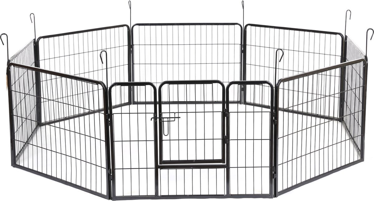 Puppyren 8 hoekig 60 cm. hoog grijs hamerslag