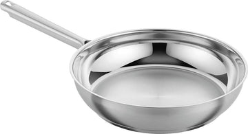 Frying Pan 28 cm Stainless Steel Non-Stick PTFE Coating Induction Cooker Silver