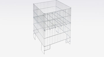 Stortmand - Verzinkt metaal 90x55x80cm - Aanbiedingsmand - Ballenmand - Ballenrek - Opbergmand voor in de garage - Speelgoedmand voor buitenspeelgoed