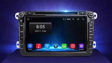 Nu met GRATIS CAMERA! Volkswagen Seat Skoda DVD SPELER Android 10 navigatie 8inch 2+32GB Golf Polo Passat Caddy Eos Scirocco Tiguan Touran Transporter Jetta Leon Altea Toledo Octavia Superb Fabia Yeti Roomster
