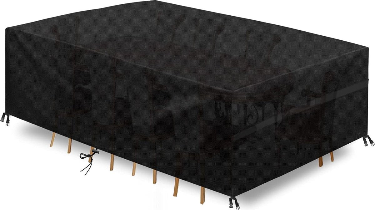 Afdekking voor tuinmeubelen, afdekzeil, tuinmeubelen, beschermhoes voor tuinmeubelen, waterdicht, winddicht, anti-UV, stofdicht, Oxford-weefsel, voor outdoor, bank, tafel, meubelsets, 230