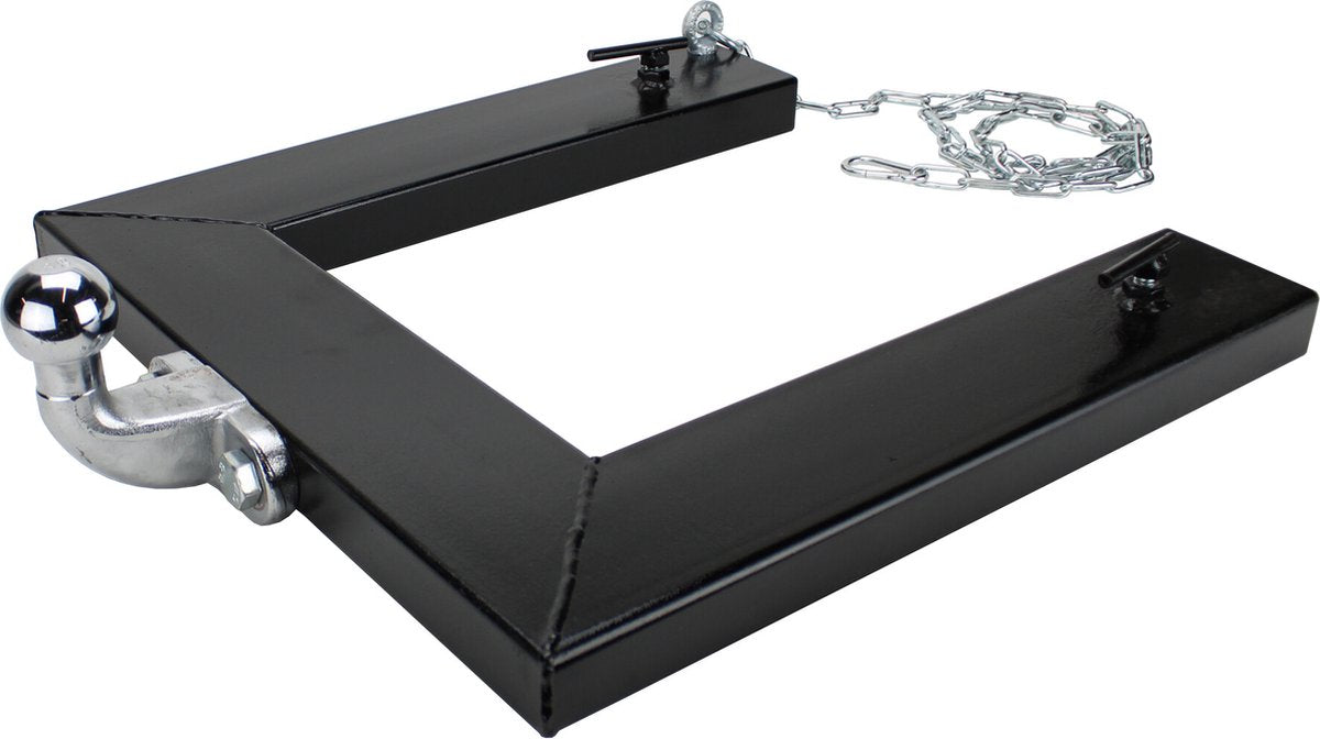 Rangeerhulp dubbel aanhangwagen/heftruck 14cm met borgketting