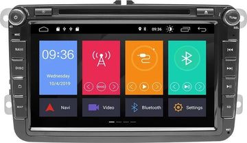Ingebouwde CarPlay! Volkswagen Seat Skoda DVD SPELER Android 10 navigatie 8inch 2+16GB Amarok Beetle Golf Polo Passat Caddy Eos Scirocco Tiguan Touran Transporter Jetta Leon Altea Toledo Octavia Superb Fabia Yeti Roomster