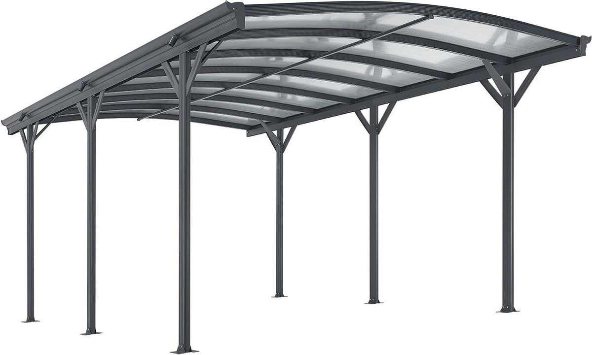 Terrasdak / Carport - Boogdak - 5 x 3 m - Donkergrijs