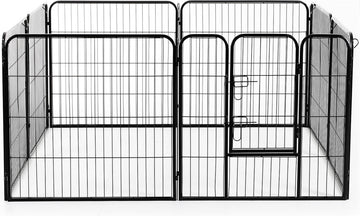 Hondenren XL - Puppyren - Hondenbench - Staal - 80 cm hoog - 640 cm omtrek - Uitbreidbaar