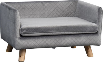 Hondenbed -Hondensofa - Hondenkussen - Hondenmand - Grijs - 64 x 45 x 36 cm