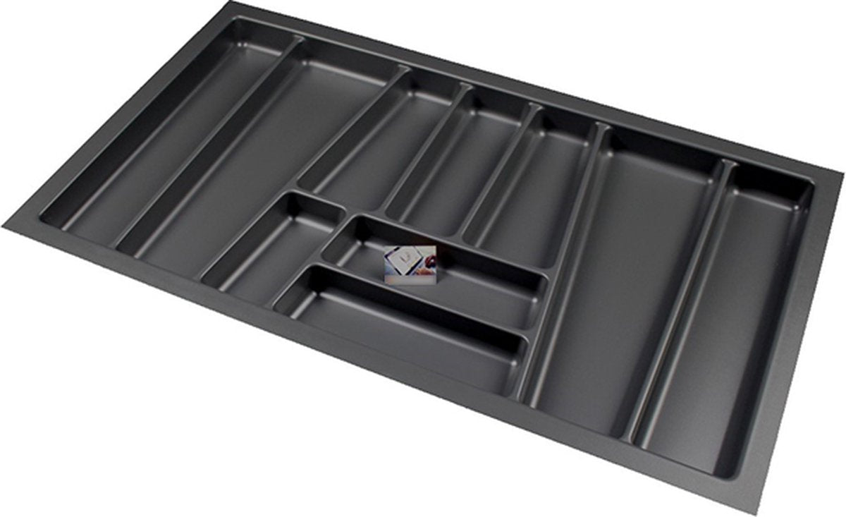 Kunststof Bestekbak Style Serie Antraciet, Breedte 84-80 cm - Diepte 48-44 cm - Bestekbakken op maat - Besteklade - Bestekcassette