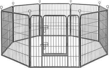 Dierenren XXL deluxe - Binnen en buiten - Hondenrne, kippenren, kattenren - Ook een puppyren - Zwart - 200x200x150cm