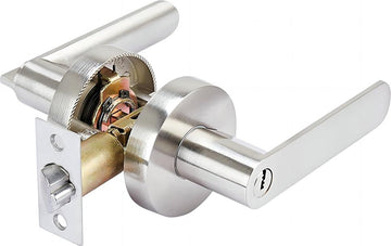 Deurhendel Slot Interieur Privacy voor Slaapkamer-Garderobe-Kantoor, Maat 60/70mm Rond Zilver deurklink vergrendeling