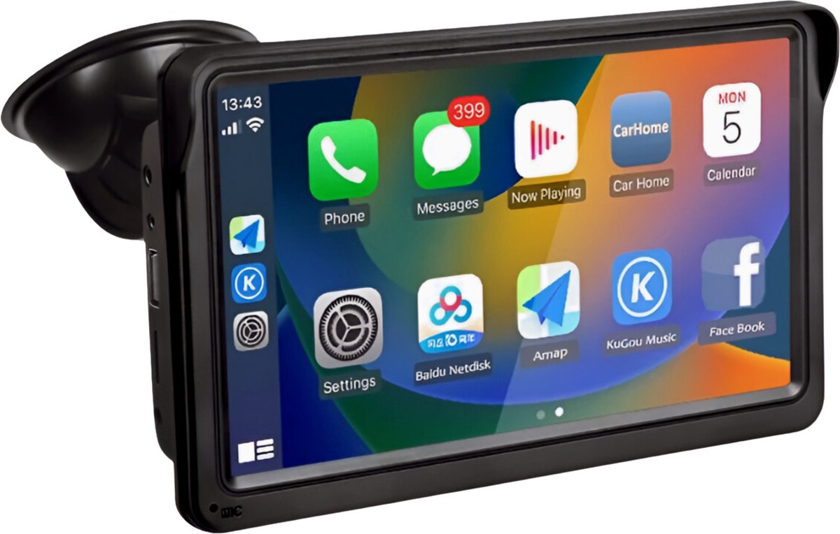 Carplay Dongle & Carplay Scherm Geschikt voor Auto's - Draadloos voor Apple en Andoid - 7 Inch - Universeel Wifi Video Speler - Inclusief Achteruitrijcamera