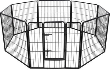 Topmast Premium Puppyren - 120 cm Hoog - 640 cm Omtrek - Hondenren - Hondenhok - Zwart