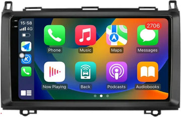 Mercedes-Benz | A B V Sprinter Klasse | W169 W245 W639 W906 Vito, Viano en VW Crafter | 2005 - 2016 | Carplay & Android auto | 2GB & 32GB | Autoradio met navigatie | Radio scherm | 2005 2006 2007 2008 2009 2010 2011 2012 2013 2014 2015 2016 | B200