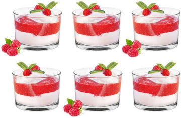 Dessertschalen - Glazen Schaal IJsschalen - Glazen Kom Set van 6 stuks - Saladeschalen Snackschalen - Kleine Glazen Kommetjes voor Dessert IJs Salade 6x150 ml Schalen & Presenteerbladen