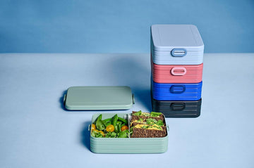 Mepal Take a Break Large Lunchbox, 1500 ml inhoud, broodtrommel met scheidingswand - ideaal voor maaltijdvoorbereiding, vaatwasmachinebestendig, ABS, Nordic Green (groen)