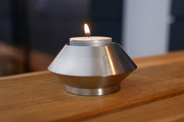 Mini urn - Waxinelichthouder - Zilver kleurig - Met waxinelichtje - Kaars